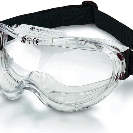 Neiko Pro 53875B Gafas de Seguridad Transparentes para Laboratorio, Gafas de Laboratorio de Química, Científicas, de Construcción, Contratistas, para Carpintería, Antiempañamiento y Salpicaduras, Incluye Ventilación Indirecta para Hombres y Mujeres