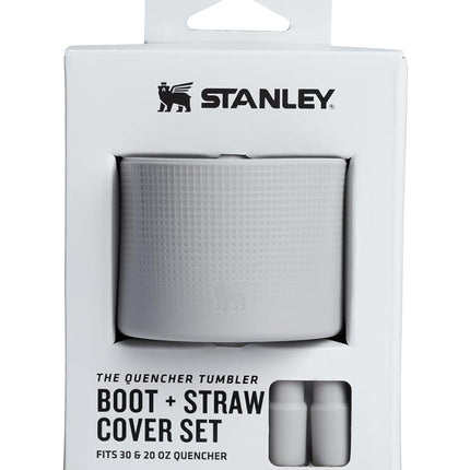STANLEY Quencher Boot and Straw Cover Cap | Anti-Slip Silicone Protector for 20 & 30 oz Tumbler with Handle | Accessory Set for Stainless Steel Drinking Cup | Ash