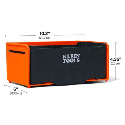 KLEIN TOOLS BC703SL Sliding Drawer Module, Rail System Attachment, 15-Pound Load Rating, High-Impact Plastic, Weather-Resistant with Customizable Removable Inserts for Man Lifts and Scissor Lifts