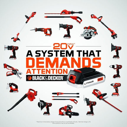 BLACK+DECKER LBXR20 Decker 20V Lithium Battery, Compatible with Black & Decker