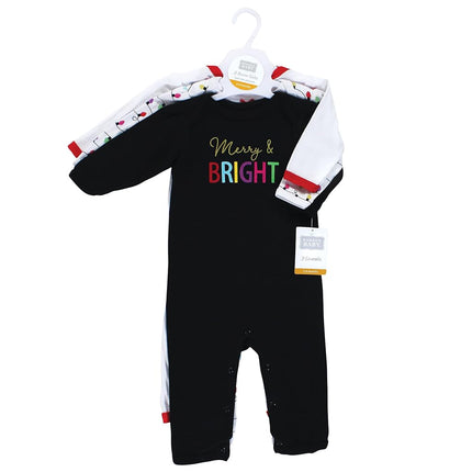 Hudson Baby baby-girls Cotton Coveralls, Merry and Bright, 18-24 Months