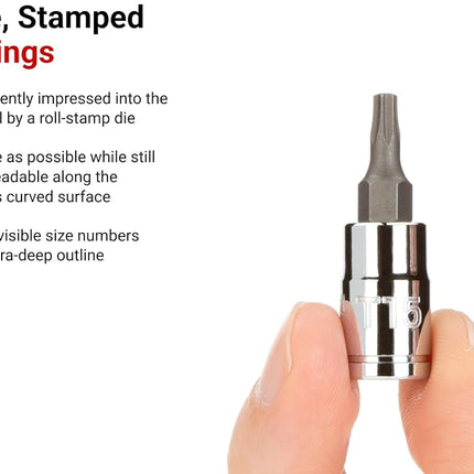TEKTON 1/4 Inch Drive Torx Bit Socket Set with Rail, 10-Piece (T6-T30) | SHB90103