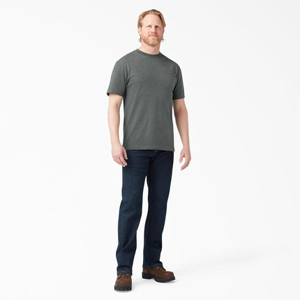 Dickies Men's Heavyweight Crew Neck Short Sleeve Tee T-Shirt, Hunter Green Heather, XXL