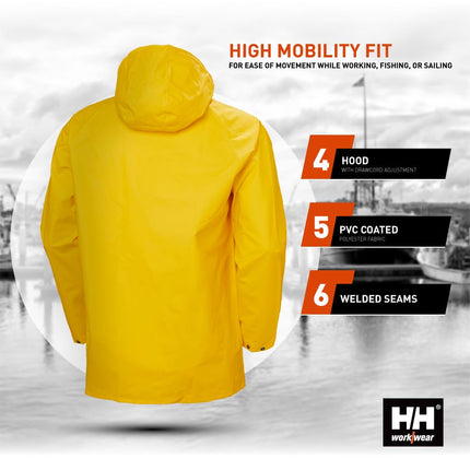 Chaqueta Impermeable Helly Hansen Workwear Mandal para Hombre, Amarillo Oscuro, 5XL