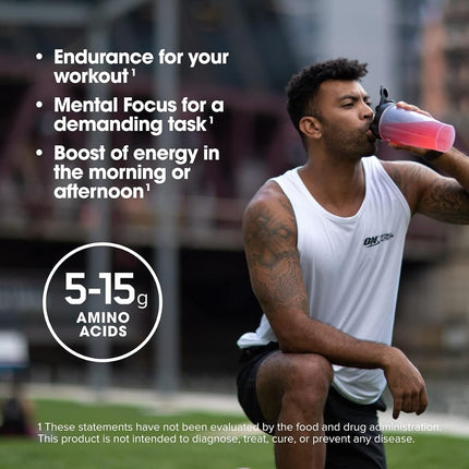 OPTIMUM NUTRITION Amino Energy, Concord Grape, Low-Stim Pre Workout, 100mg Natural Caffeine, 5g BCAA's, 65 Serves, 585g