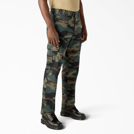 Dickies Men's Regular Straight Flex Twill Cargo Pant, Hunter Green Camo, 34 32, Hunter Green Camo, 34W x 32L