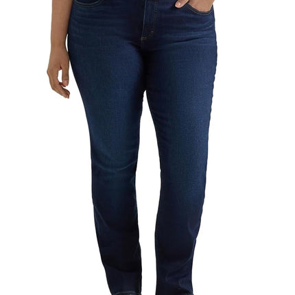 Lee Women's Ultra Lux Comfort with Flex Motion Straight Leg Jean, Main Thrill, 10 Short