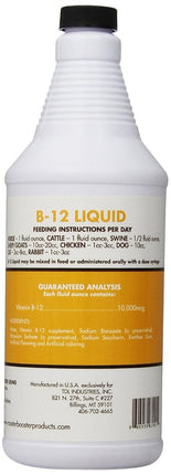 TDL Rooster Booster B-12 Supplément vitaminique liquide pour volaille Multi-espèces 32 oz
