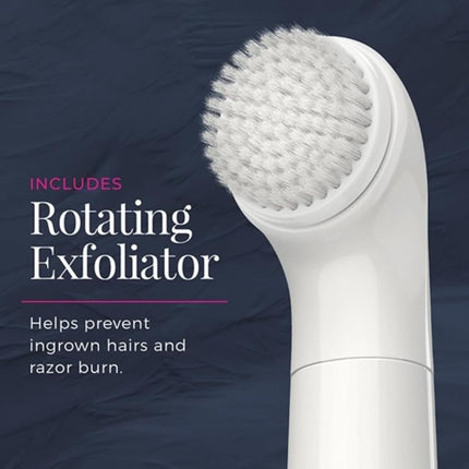 Remington Women's Body & Bikini Grooming Kit, Wet/Dry, Foil Shaver, Exfoliator, Rechargeable, Neutral