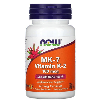 Now Foods Vitamin K-2 (MK7) Veg Capsules, 100 mcg,