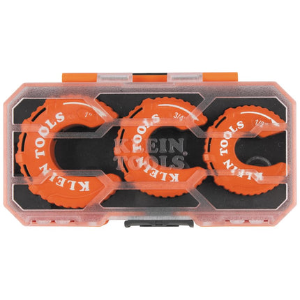 Klein Tools 50048 C-Style Copper Tubing Cutter Set with 1/2, 3/4, and 1-Inch Cutters, MODbox Case, Ultra-Compact for Tight Spaces, 3-Piece