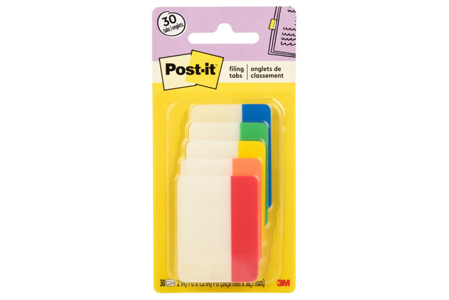 Post-it 2 in Solid Assorted Color Tabs, Sticks Sec