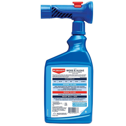 Bayer 704710B 2-in-1 Moss & Algae Killer Ready-to-Spray - 32 oz. Garden, Lawn, Supply, Maintenance