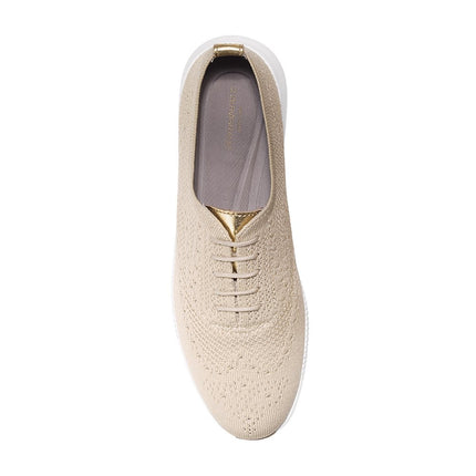 Beige Beige Rye Knit Optc White W11154 2.zerogrand Stitchlite Oxford Oxfords, Beige, 5.5 UK