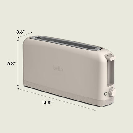 Bella TOAST 2 slice Slim toaster, Oatmilk