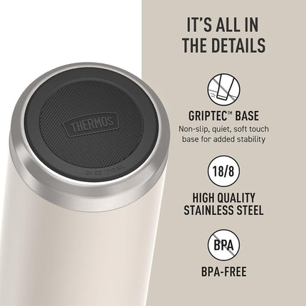 THERMOS ICON Series 24oz Stainless Steel Water Bottle w/Spout, Sandstone