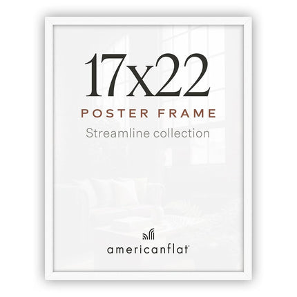 Americanflat 17x22 Picture Frame with Polished Ple