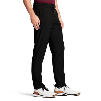 Pantalones Izod Golf Swingflex Fit de Hombre Casual, Frente Plano, Negros Rectos, 40W x 32L