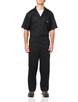 Dickies Mens Flex Short Sleeve Coveralls, Black, 1