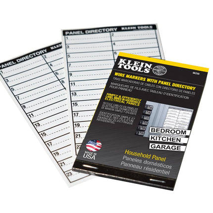 Wire Markers Household Electric Panel w/Directory
