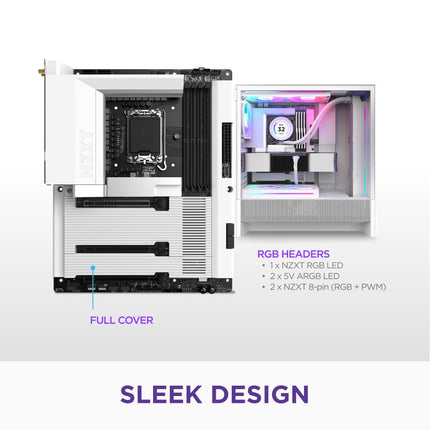 NZXT N7 Z890 - Intel Z890 LGA 1851 ATX Motherboard - White