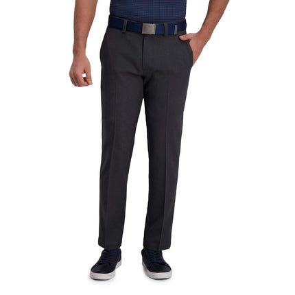 Pantalon de performance Haggar Cool Right Performance Flex à coupe droite et devant plat pour hommes – Tailles régulières et grandes, Gris foncé, 36W x 29L