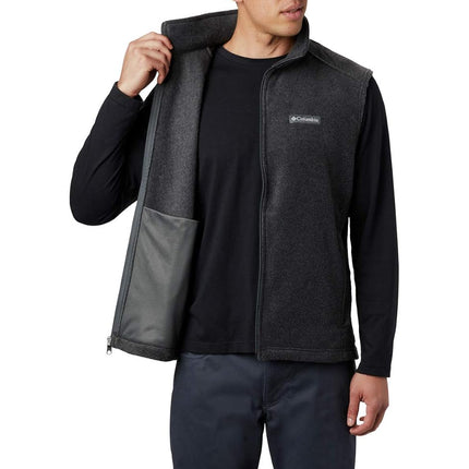 Columbia Men's Steens Mountain Vest Fleece Gilet Vest, Charcoal Heather, Size XXL