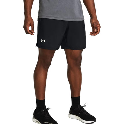 Under Armour Men's Launch Run 7 Inch Unlined Shorts, (001) Black/Black/Reflective, XX-Large Tall