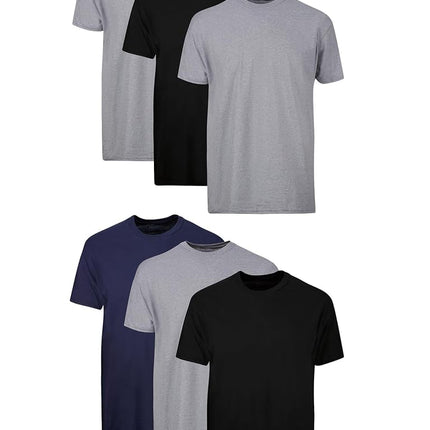 Hanes Men's Cotton, Moisture-Wicking Crew Tee Unde