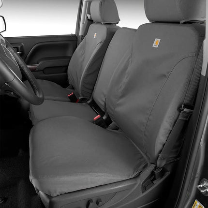 Covercraft Carhartt SeatSaver Custom Seat Covers | SSC2459CAGY | 1st Row Bucket Seats | Compatible with Select Dodge Ram Models, Gravel