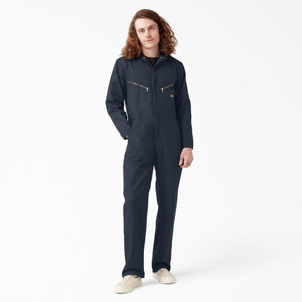 Dickies overoles de manga larga de mezcla de lujo para hombre, azul marino oscuro, 3XL