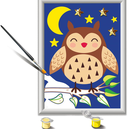Ravensburger - CreArt E Series: Owl, Paint by Numb