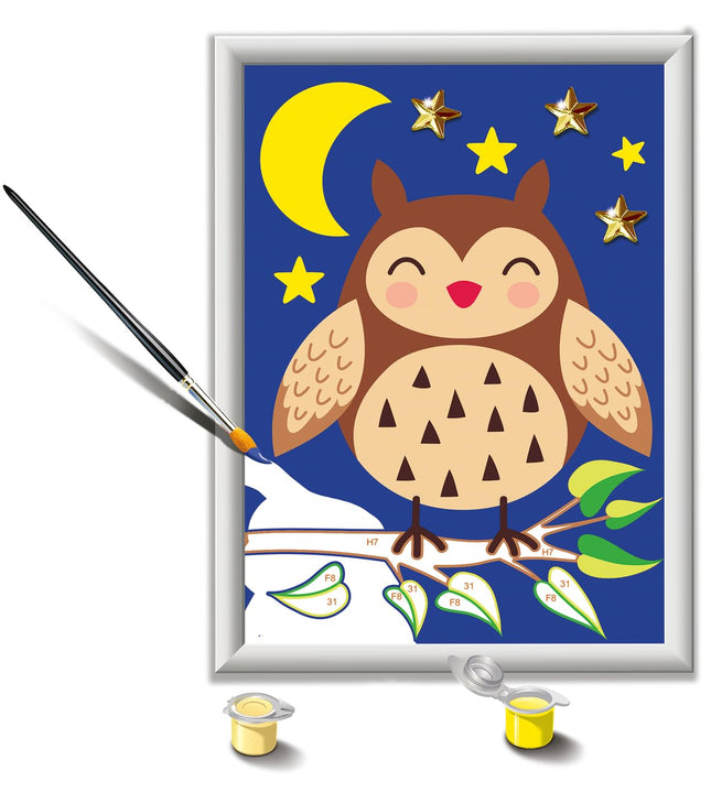 Ravensburger - CreArt E Series: Owl, Paint by Numb