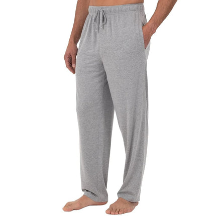 Fruit of the Loom Men's Extended Sizes Jersey Knit Sleep Pajama Lounge Pant (1 & 2 Packs) Bottom, Light Grey Heather, Medium