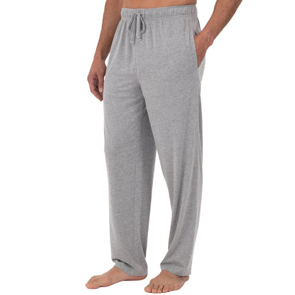 Fruit of the Loom Men's Extended Sizes Jersey Knit Sleep Pajama Lounge Pant (1 & 2 Packs) Bottom, Light Grey Heather, Medium