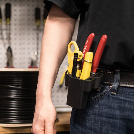 Coax Installation Kit in Molded Hip Pouch has Crimper, Radial Stripper and Cable Cutter Klein Tools VDV011-852