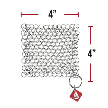 Knapp Made CM Scrubber - Stainless Steel Chain Mail Scrubber for Cast Iron Cookware