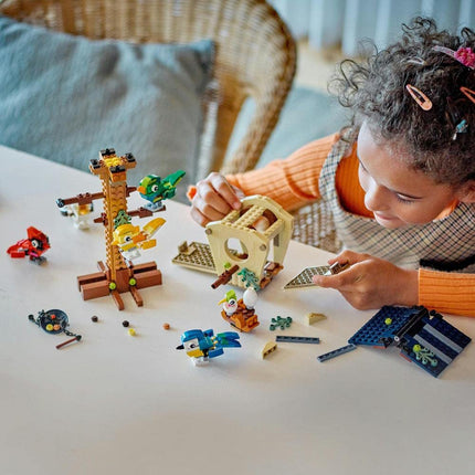 LEGO 31143 Creator 3 in 1 Birdhouse, Beehive or Hedgehog and Squirrel in the Park Build Your Choice then Take Apart and Build Something Else 8+ 476 Pieces,Red