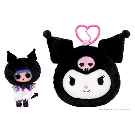 L.O.L. Surprise! Loves Hello Kitty Reversible Plush Surprise - Plush Sanrio Characters with Matching L.O.L. Tot, 5 Surprises and On-the-Go Keychain, For Ages 4+ Years, White