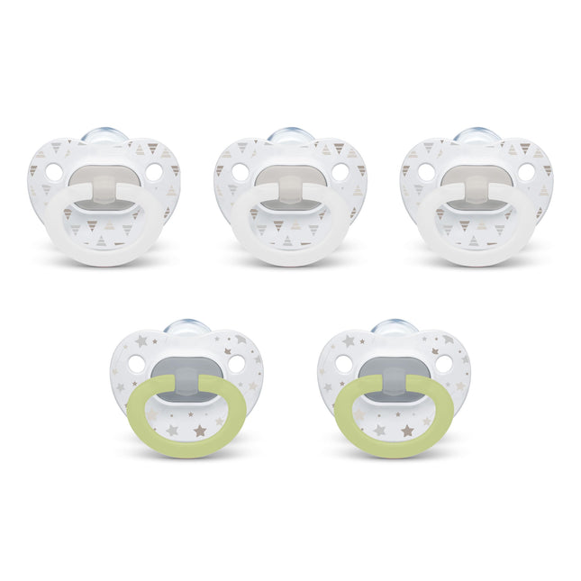 NUK Orthodontic Pacifiers, 6-18 Months, 5 Pack, Ti