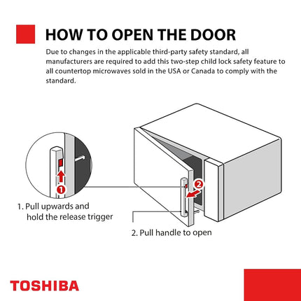 TOSHIBA ML-EM09PA (BS) Horno microondas pequeño con 6 menús automáticos, función de silencio y bloqueo para niños, iluminación LED, perfecto para el hogar, 3 metros cúbicos, plato giratorio