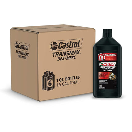 Castrol Transmax DEX/MERC Automatic Transmission Fluid, 1 Quart, Pack of 6