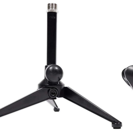 Rockville RDTS Adjustable Height Studio Desktop Tripod Microphone Stand+Mic Clip