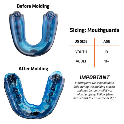 Under Armour Gameday Pro Mouth Guard for Football, Lacrosse, Basketball, Hockey, Boxing etc. Sports Mouthguard. Includes Detachable Helmet Strap. Youth & Adult. Protectar Bucal, Black