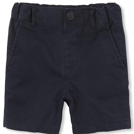 The Children's Place Baby-Boys and Toddler Stretch Chino Shorts, New Navy Single, 2T