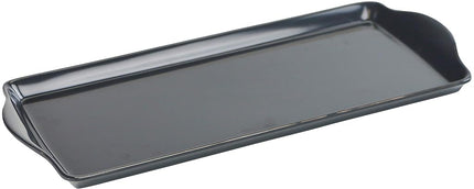 Reston Lloyd Melamine Plastic Tidbit Tray, BPA-Free, Food Safe, Multipurpose Platter Serving Tray, Bathroom/Table Organizer, Charcoal