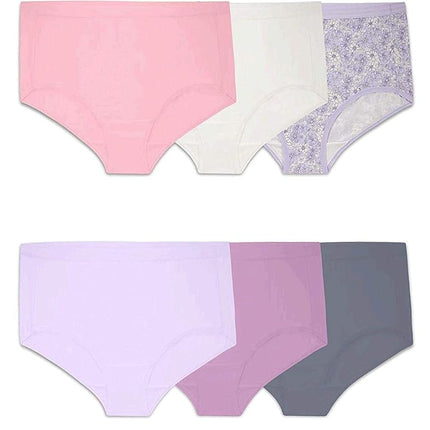 Fruit of the Loom Culottes Femme Grande Taille, Conçues pour épouser Vos Courbes, Slip - Microfibre - Assorties, 10 Grande Taille