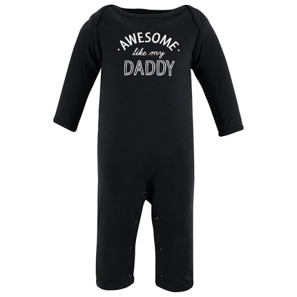 Hudson Baby baby-girls Cotton Coveralls, Mom Dad Moon Back, 18-24 Months