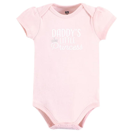 Hudson Baby Grenouillères en Coton Unisexe pour Bébé, Daddys Princess Crown, 3-6 Mois