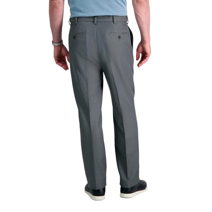 Haggar Men's Cool 18 Hidden Comfort Waist Plain Front Pant,Graphite,38x30